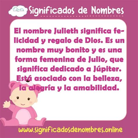 yulieth significado bíblico|Significado de Julieth 【 APODOS, ORIGEN Y MÁS.